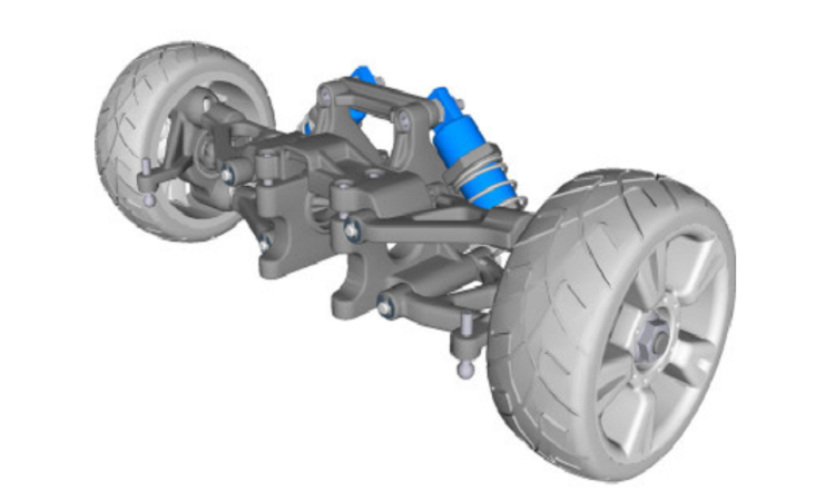 suspension system of a remote control (RC) car.
